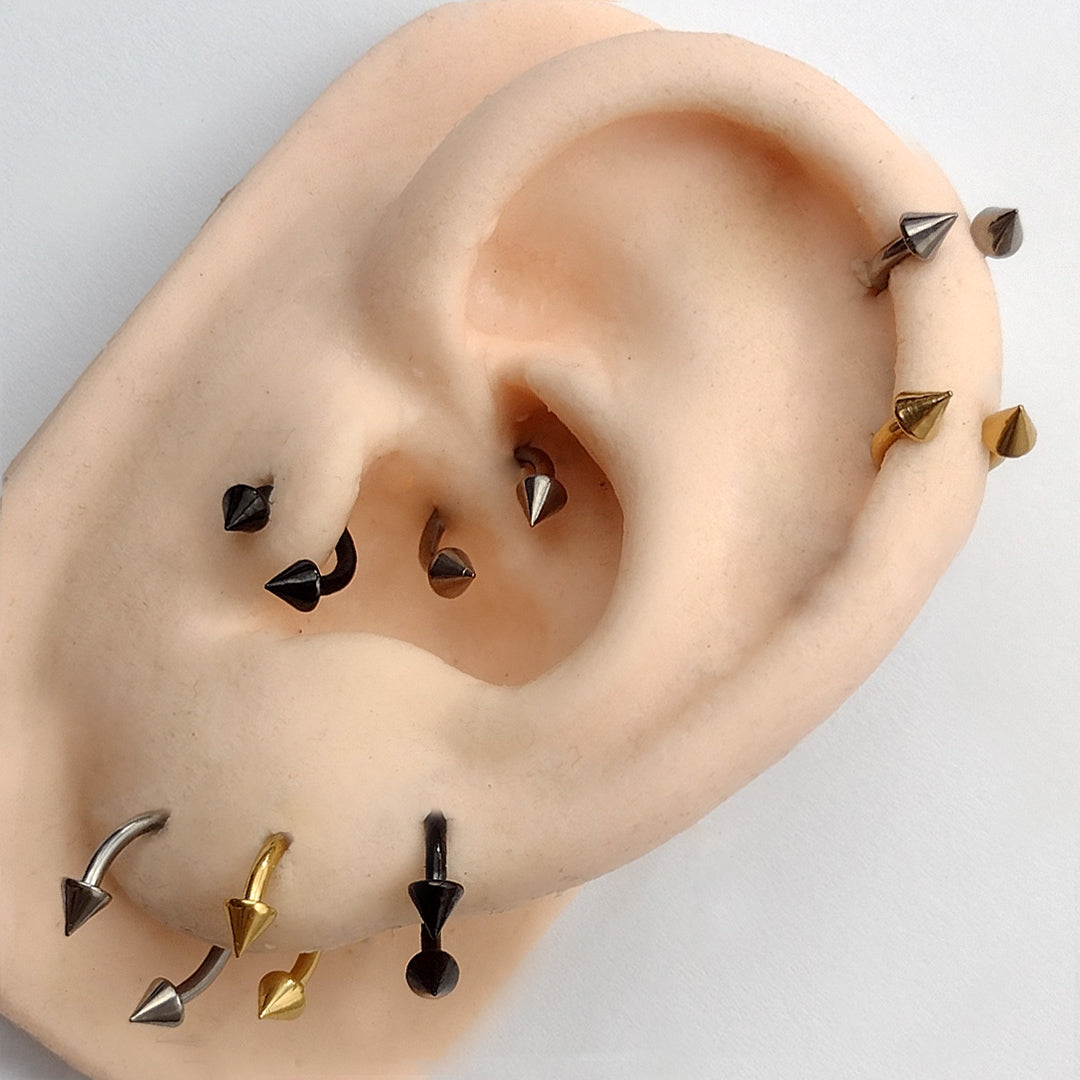 Piercing Ferradura Spike Titânio