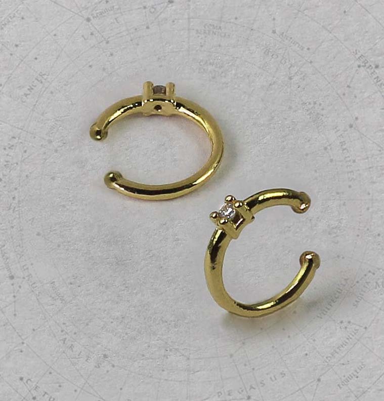 Piercing Nariz Orelha Pressão Zircônia