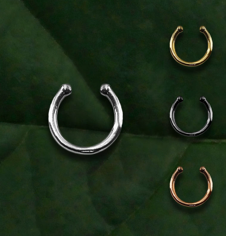 Piercing Septo Nariz Orelha Pressão Argola Pequeno