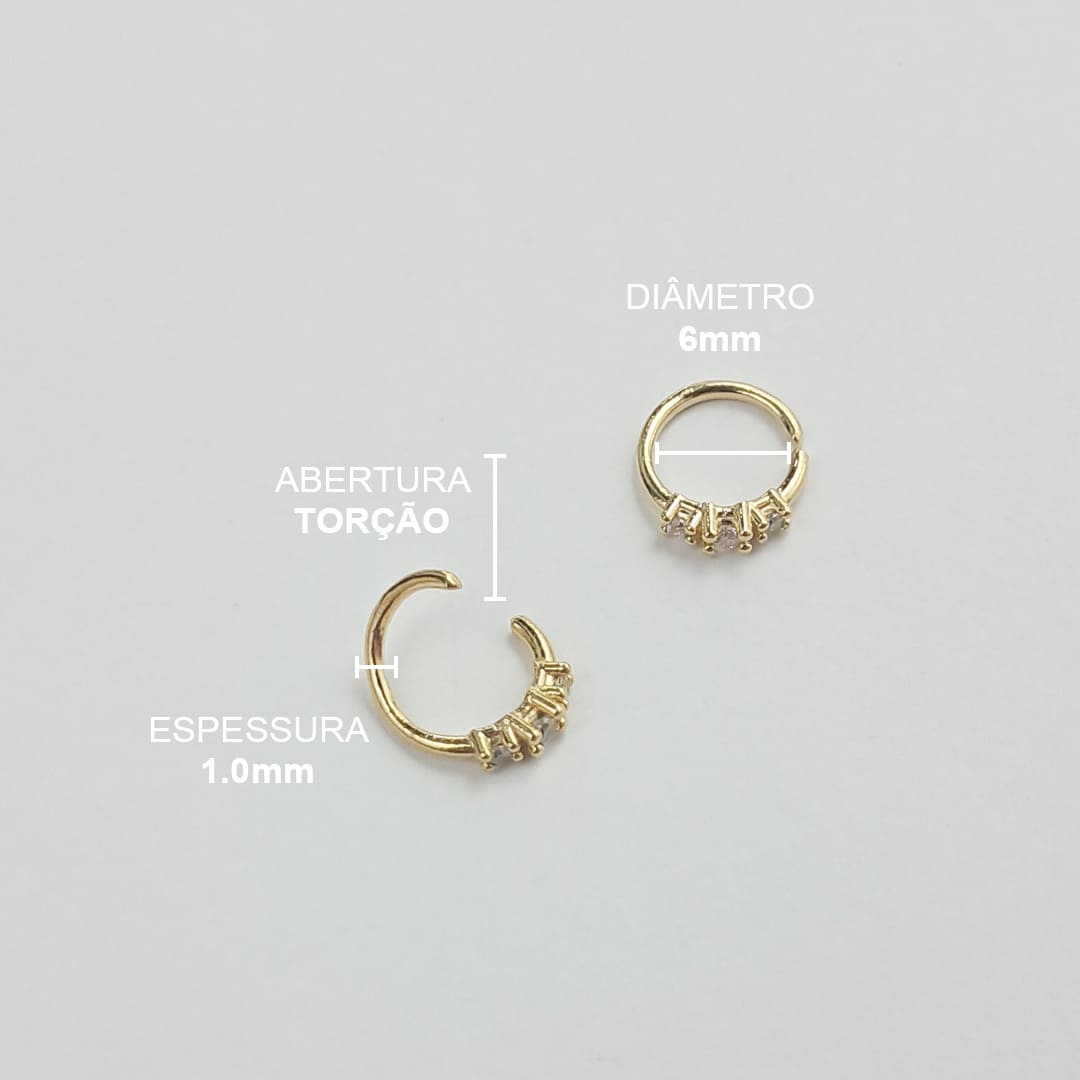 Piercing Nariz Orelha Zircônias