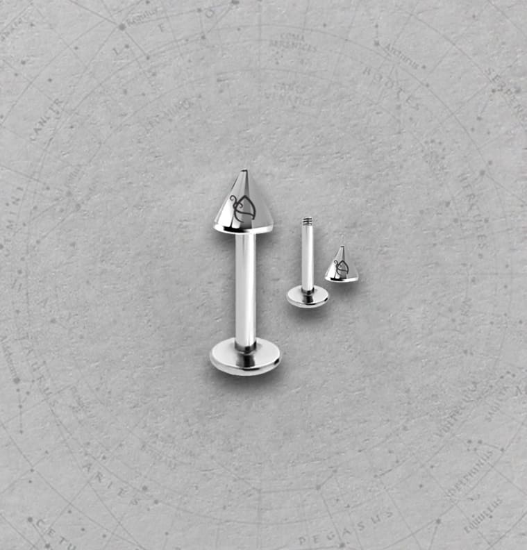 Piercing Orelha Nariz Tragus Labret Spike Aço Cirúrgico