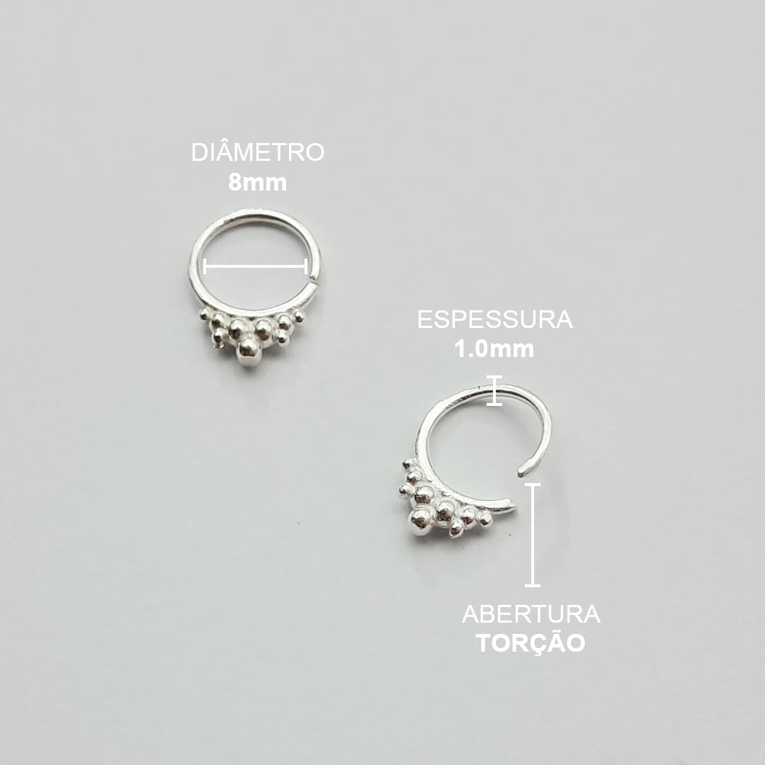 Piercing Septo Indiano Bolinhas Fininho