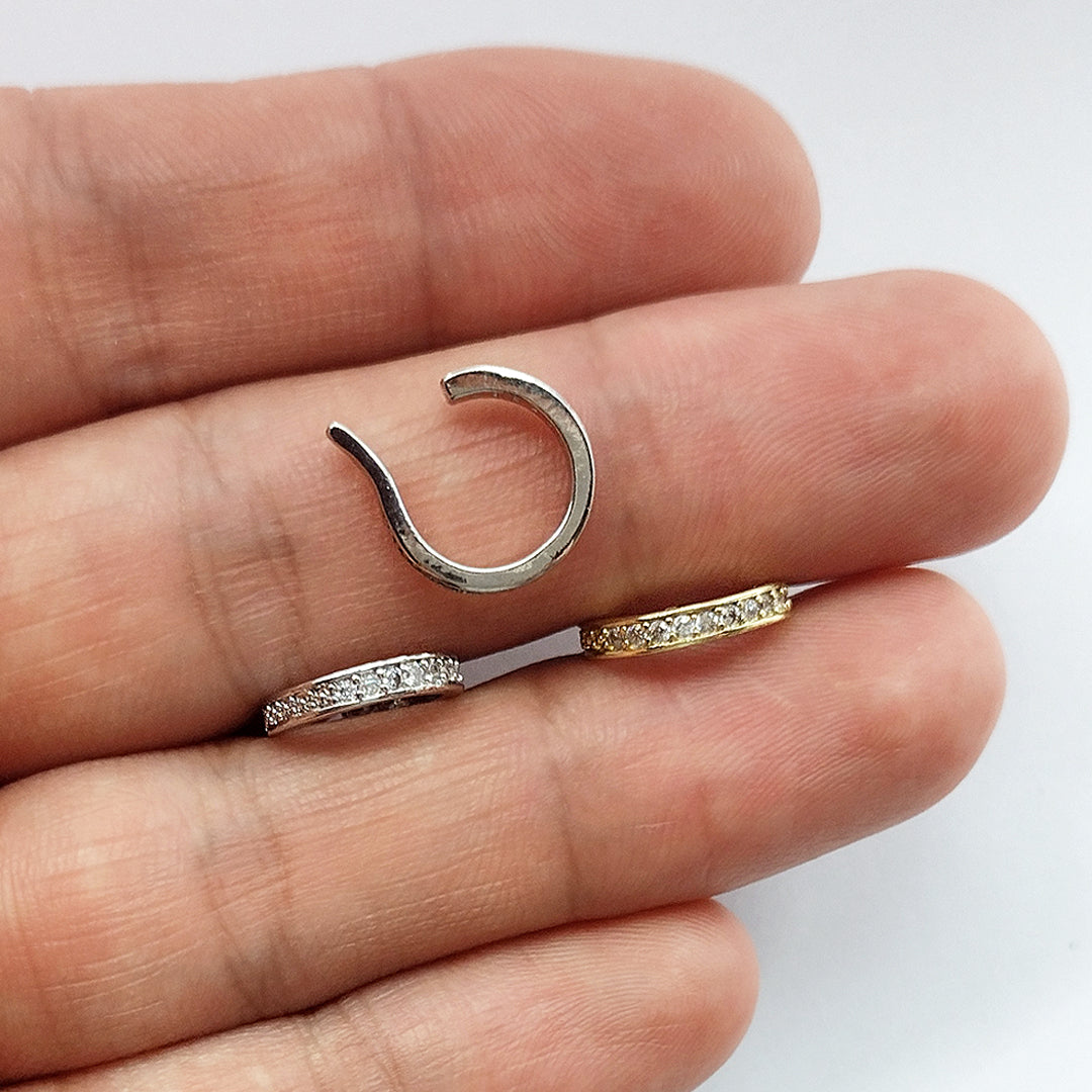 Piercing Conch Argola Pressão Zircônia