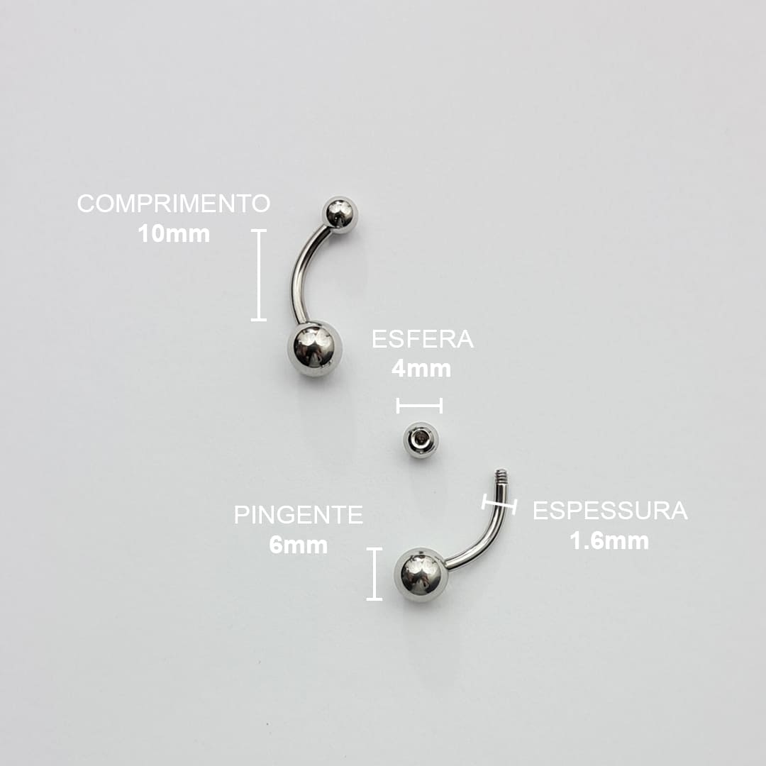 Piercing Umbigo Aço Cirúrgico