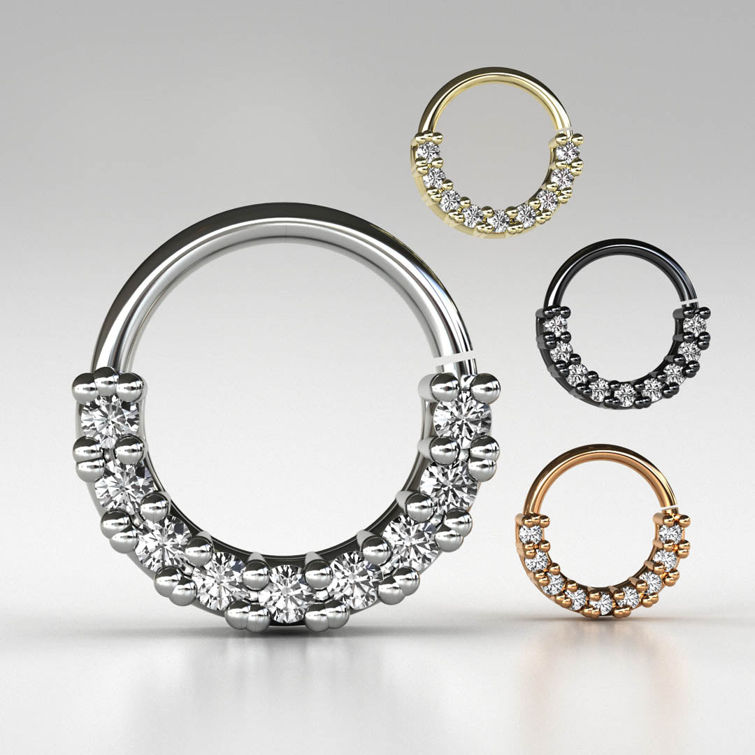 Piercing Septo Daith Zircônias Delicado