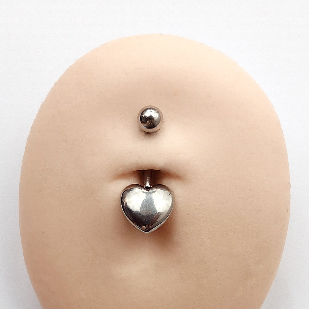 Piercing Umbigo Coração Aço Cirúrgico