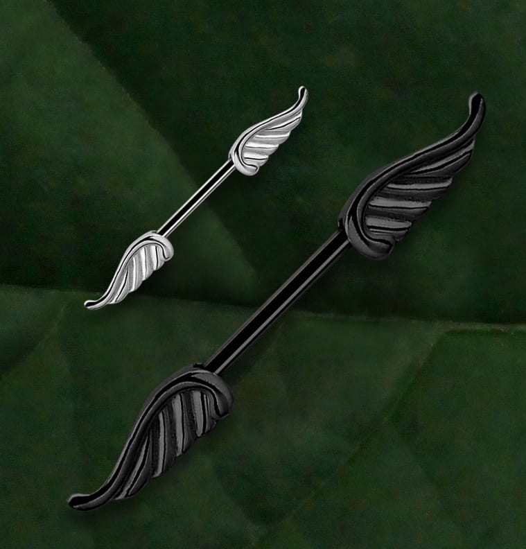 Piercing Mamilo Barbell Asas Aço Cirúrgico