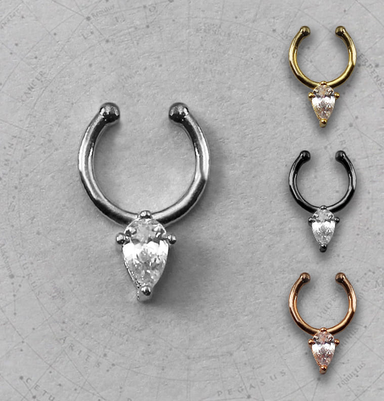 Piercing Septo Pressão Zircônia Gota