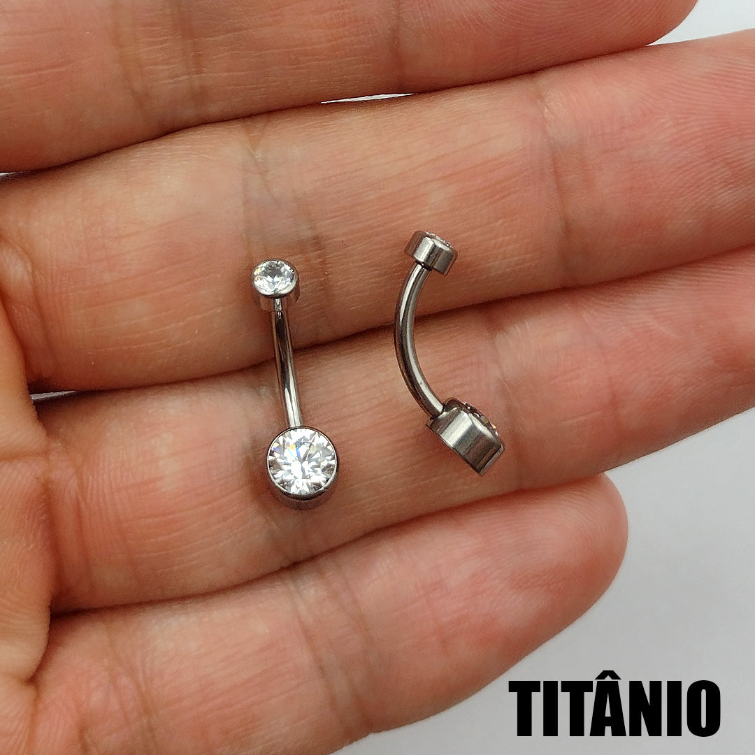 Piercing Umbigo Zircônia Titânio