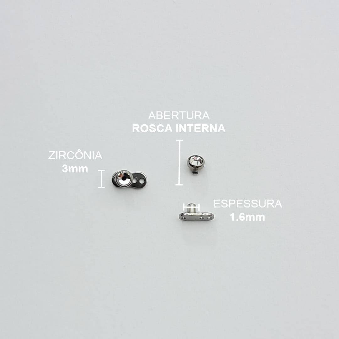 Piercing Microdemal Zircônia Titânio