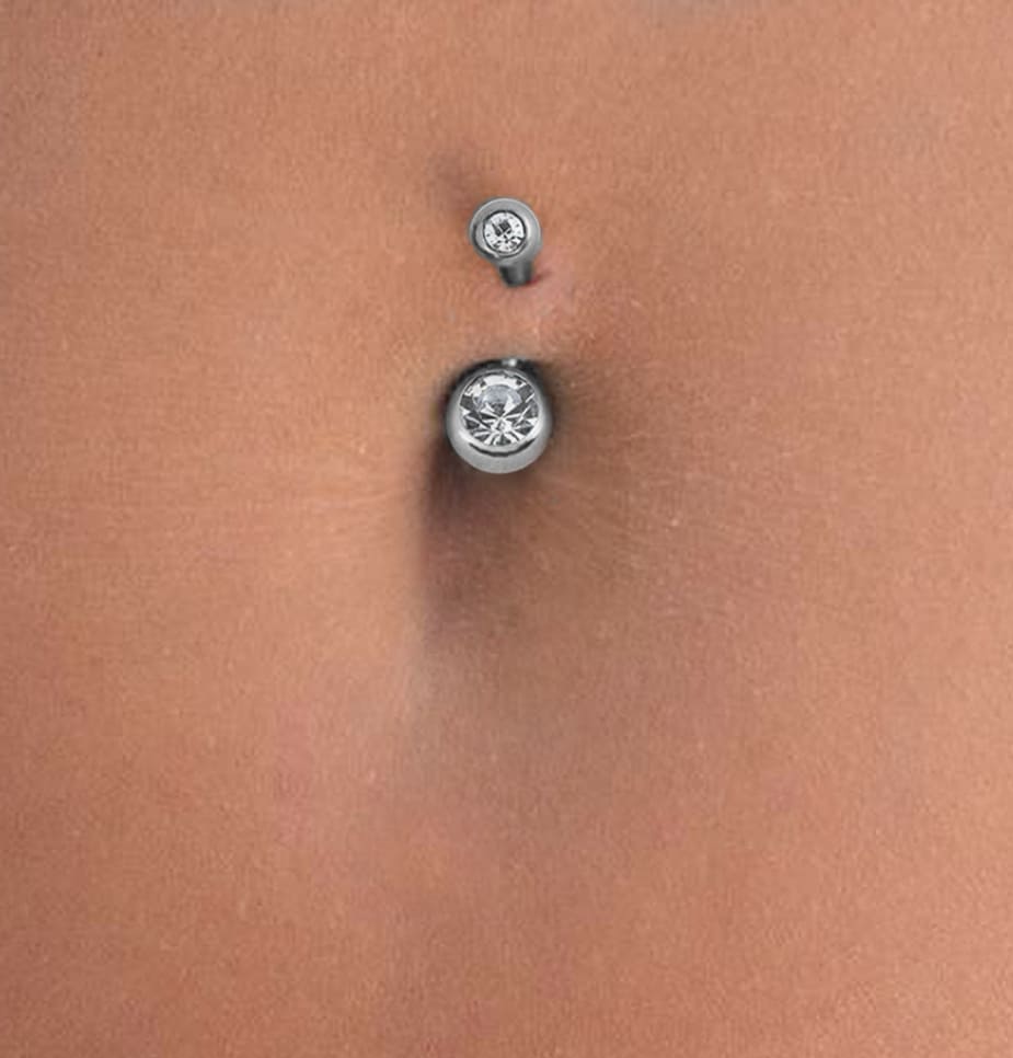 Piercing Umbigo Zirconia Aço Cirúrgico