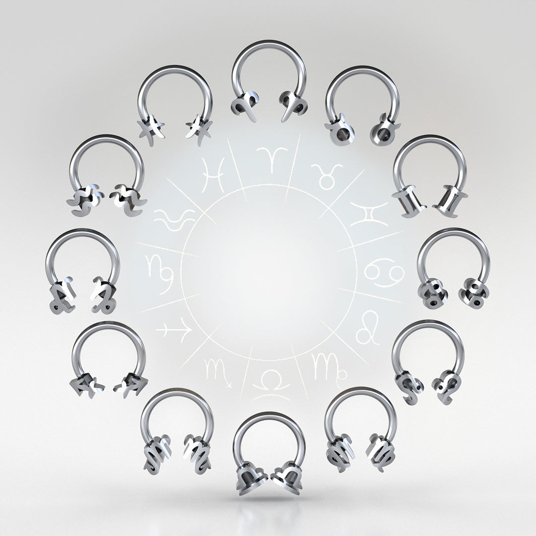 Piercing Ferradura Signos Aço Cirúrgico