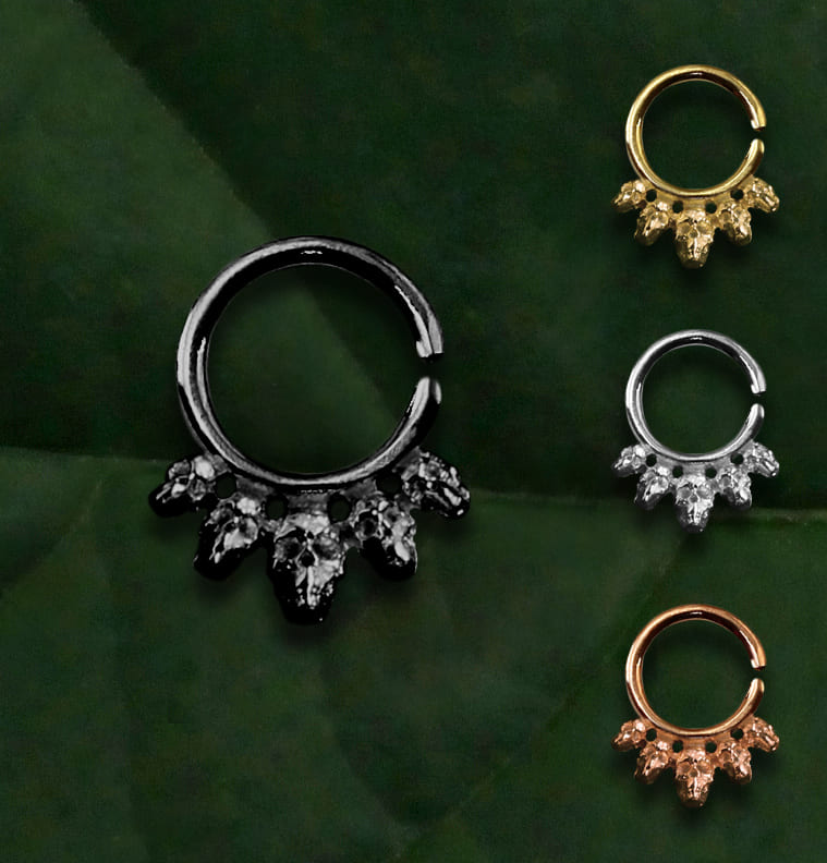 Piercing Septo Daith Caveira