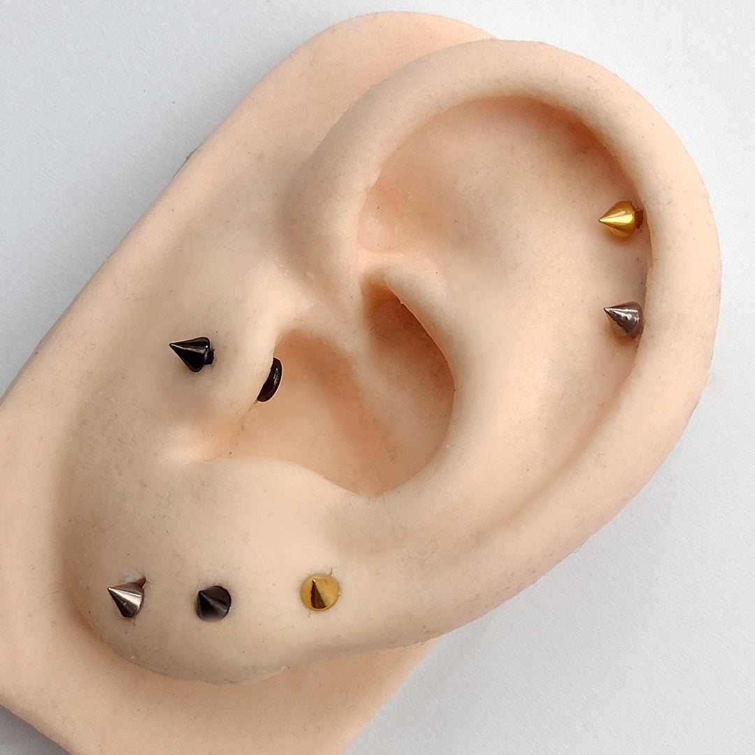 Piercing Orelha Nariz Tragus Labret Spike Titânio