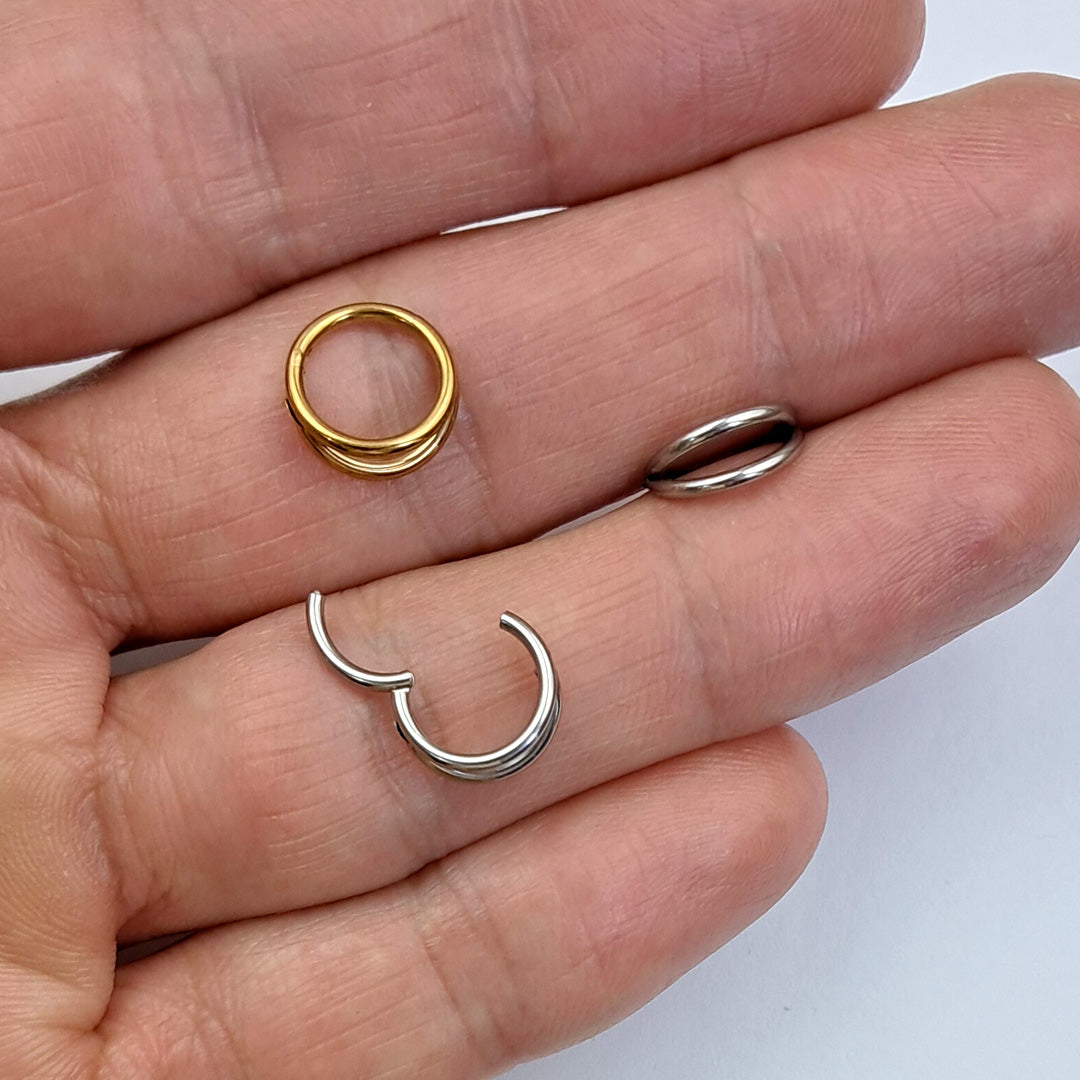 Piercing Clicker Duplo Aço Cirúrgico