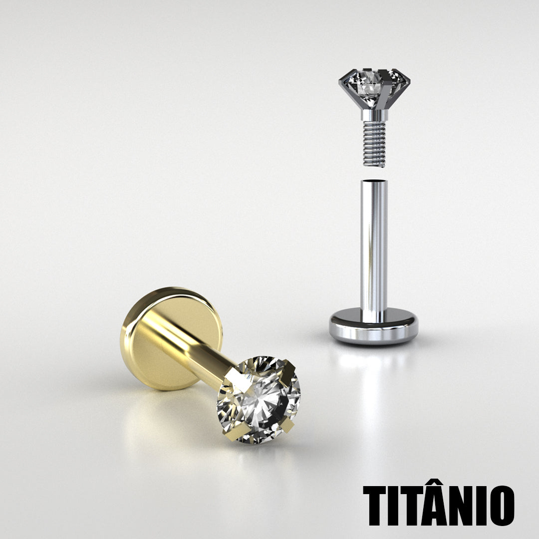 Piercing Orelha Nariz Tragus Labret Zircônia Titânio