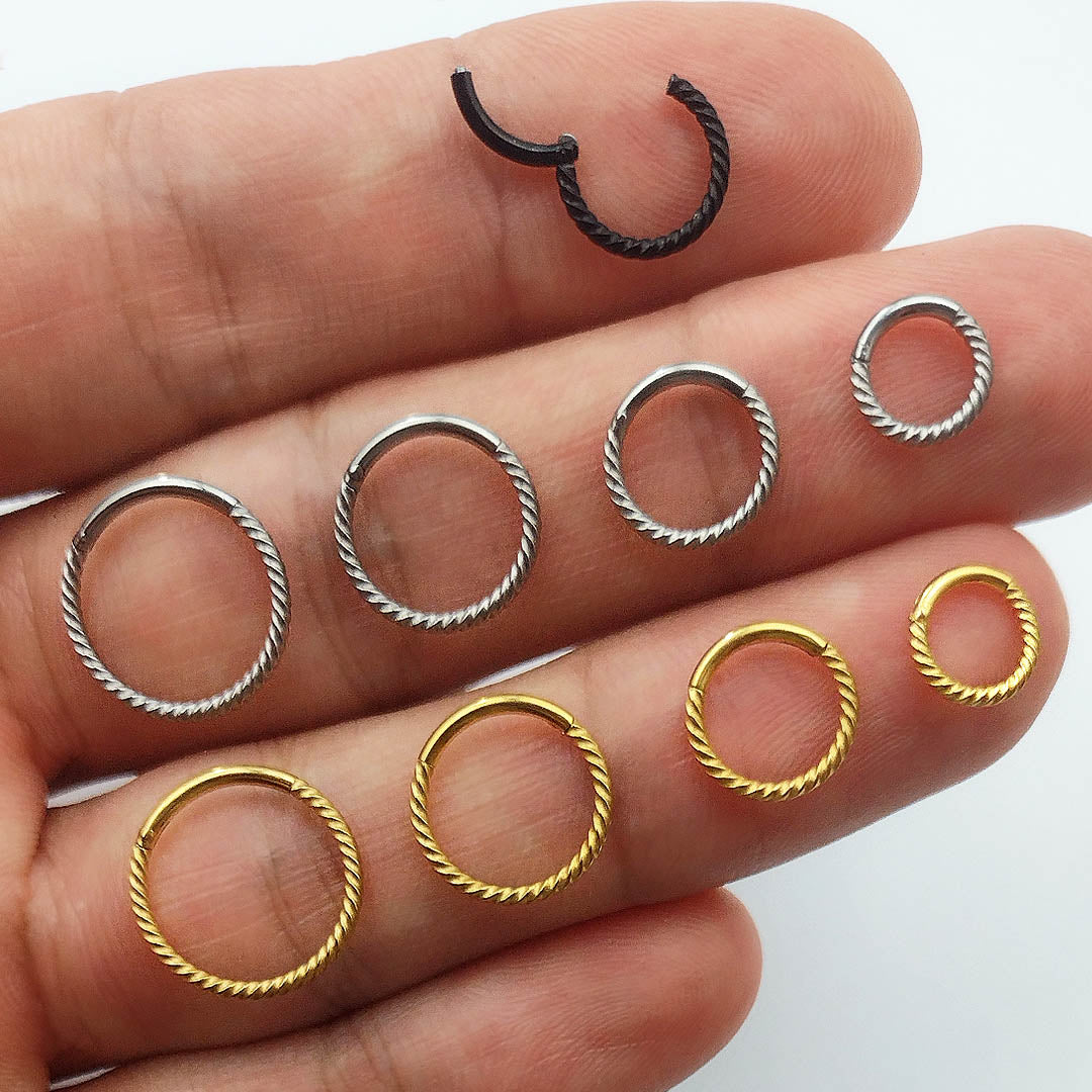 Piercing Argola Trançada Aço Cirúrgico