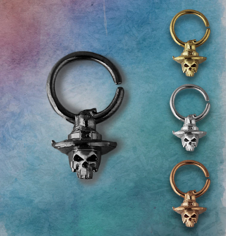 Piercing Septo Caveira Bruxa