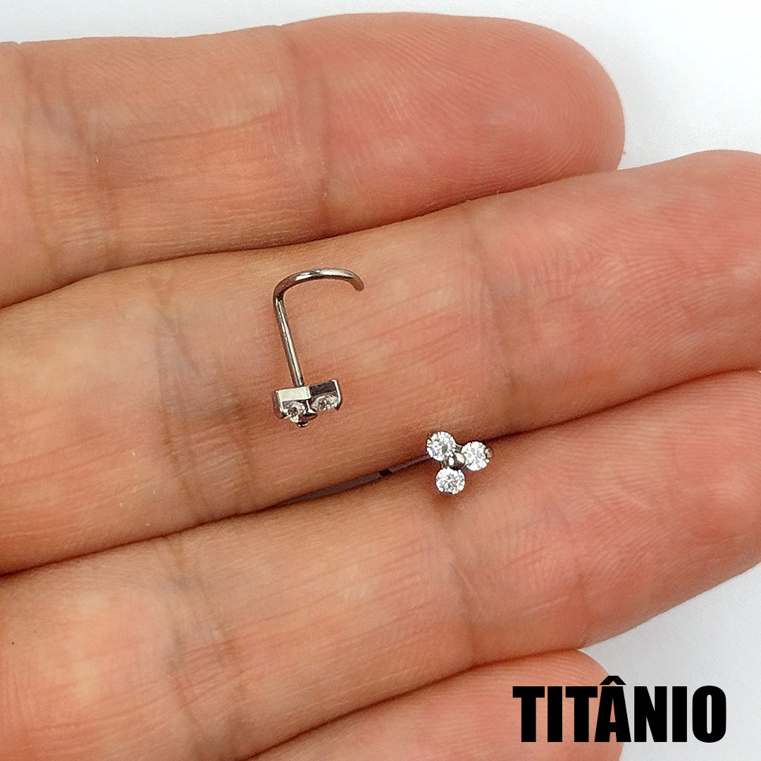 Piercing Nariz Zirconia Titânio