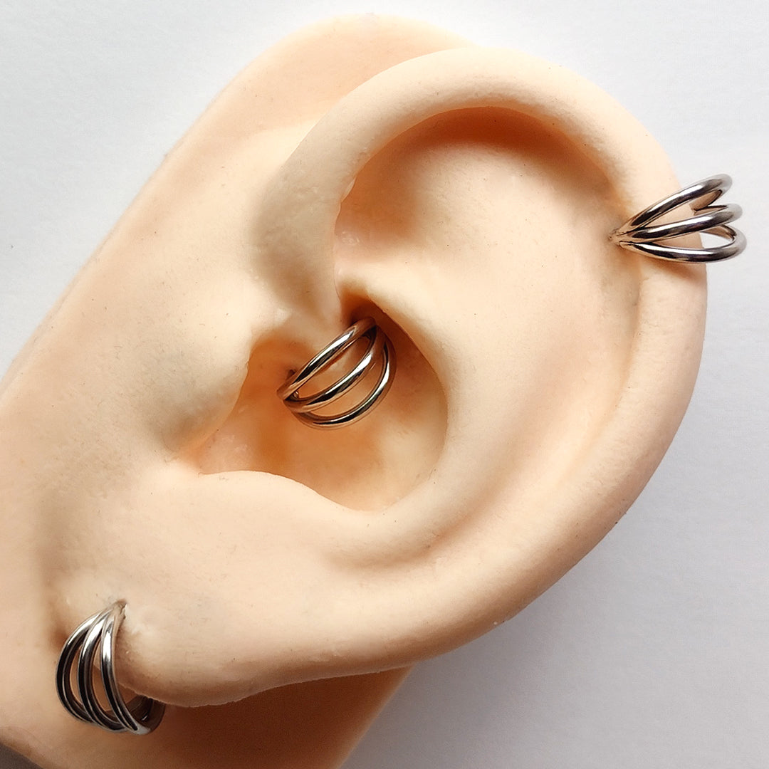 Piercing Clicker Triplo Aço Cirúrgico