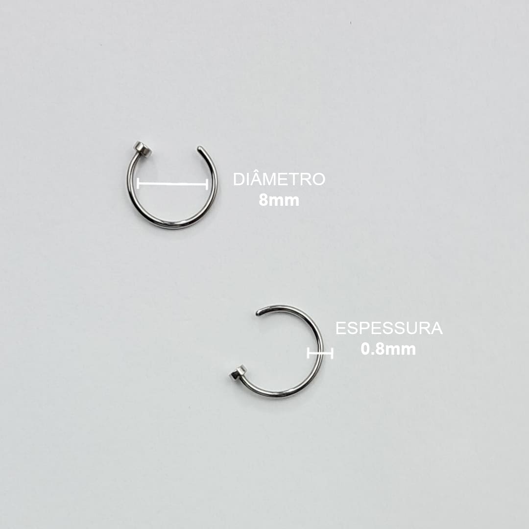 Piercing Argola Nariz Aço Cirúrgico