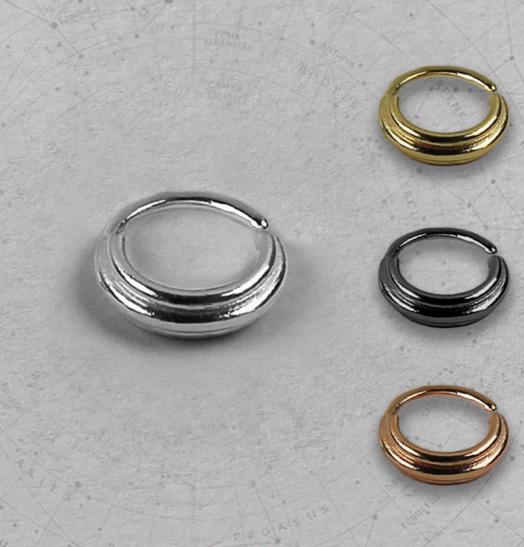 Piercing Nariz Orelha Triplo