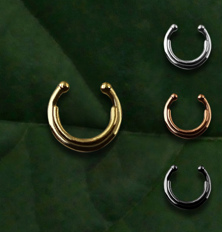 Piercing Septo Pressão Argola Dupla