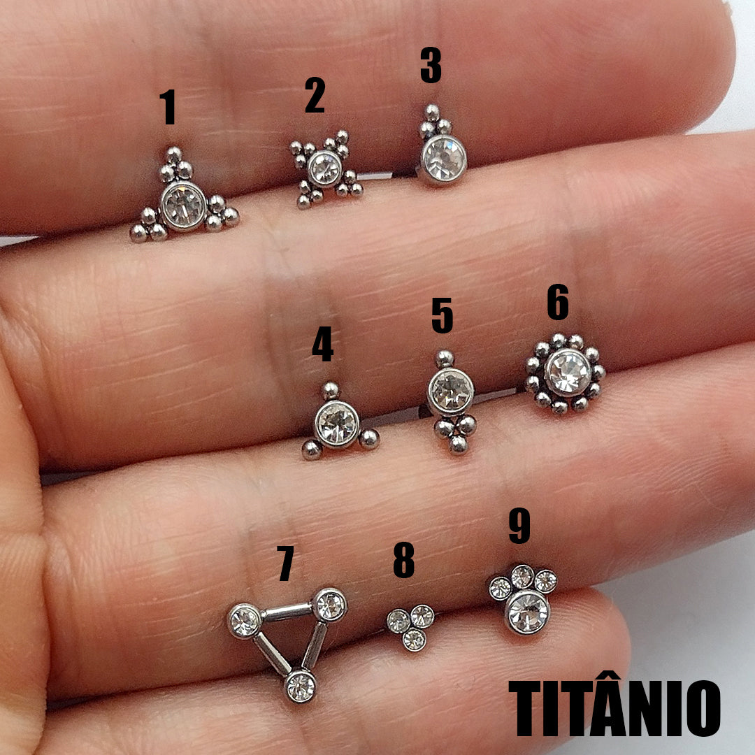 Piercing Orelha Nariz Tragus Labret Titânio