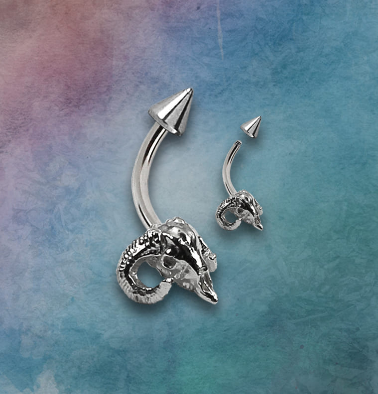 Piercing Sobrancelha Labret Baphomet Aço Cirúrgico