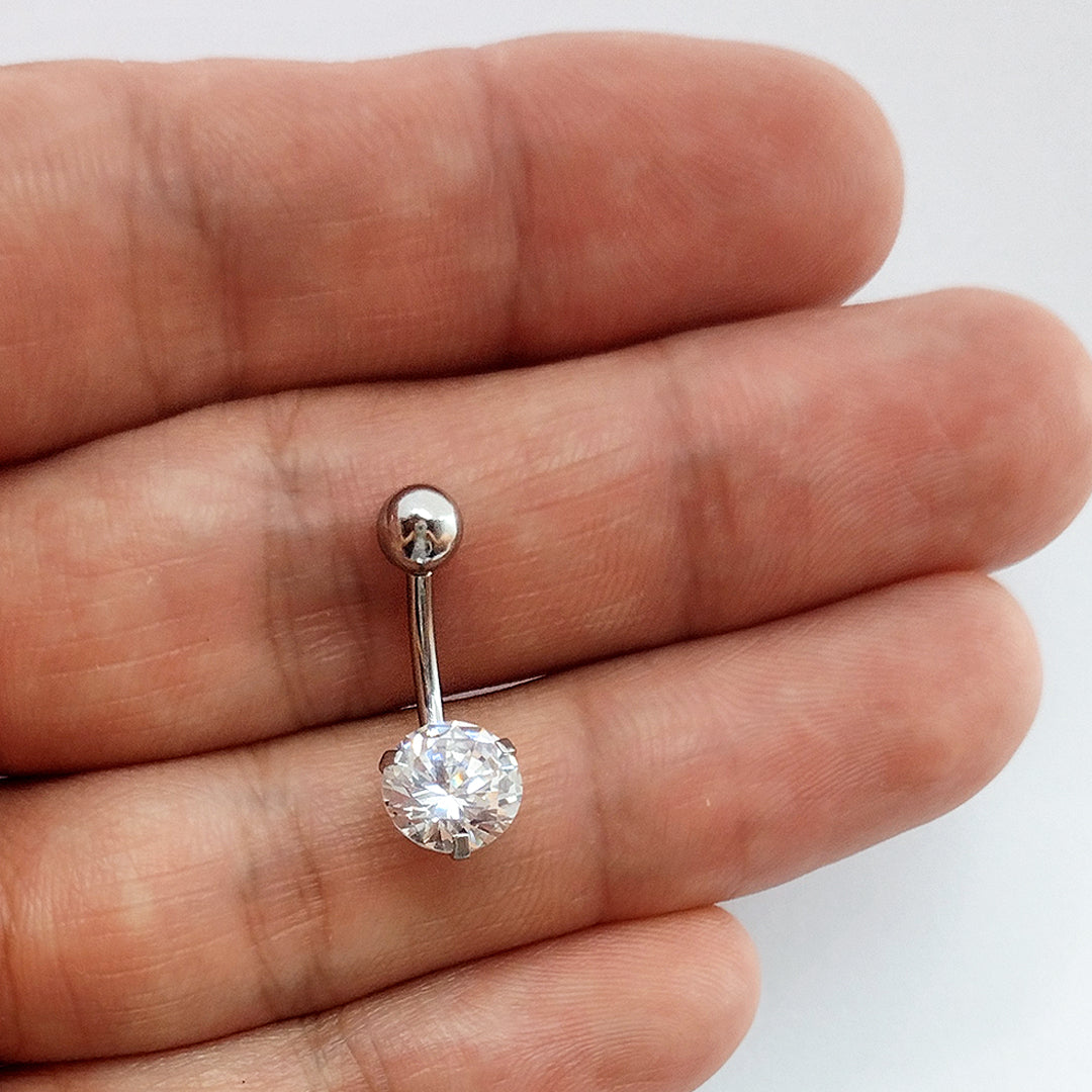 Piercing Umbigo Zircônia Aço Cirúrgico
