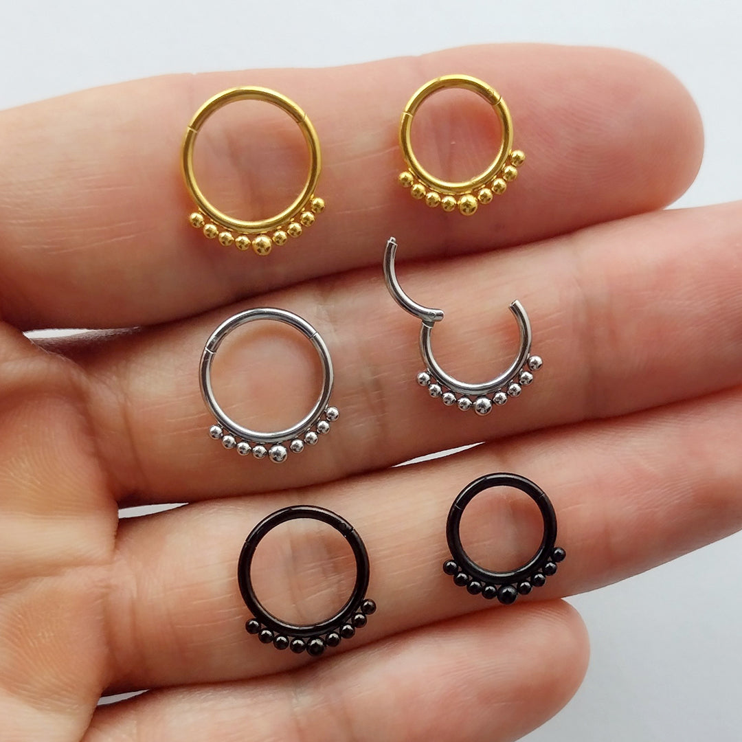 Piercing Articulado Bolinhas Aço Cirúrgico