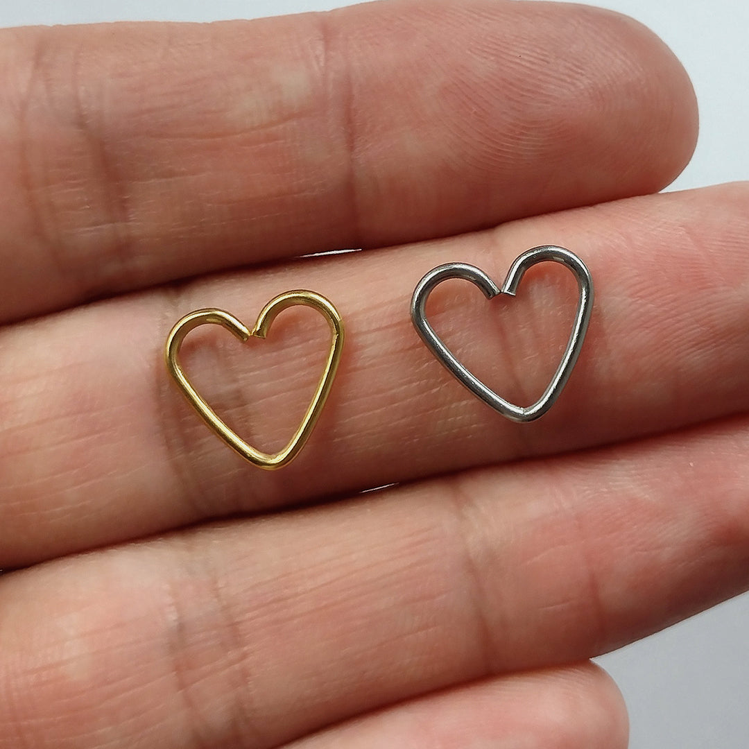 Piercing Daith Coracao Aço Cirúrgico