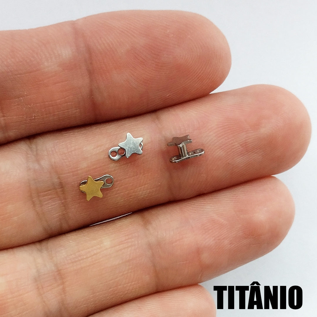 Piercing Microdemal Estrela Titânio