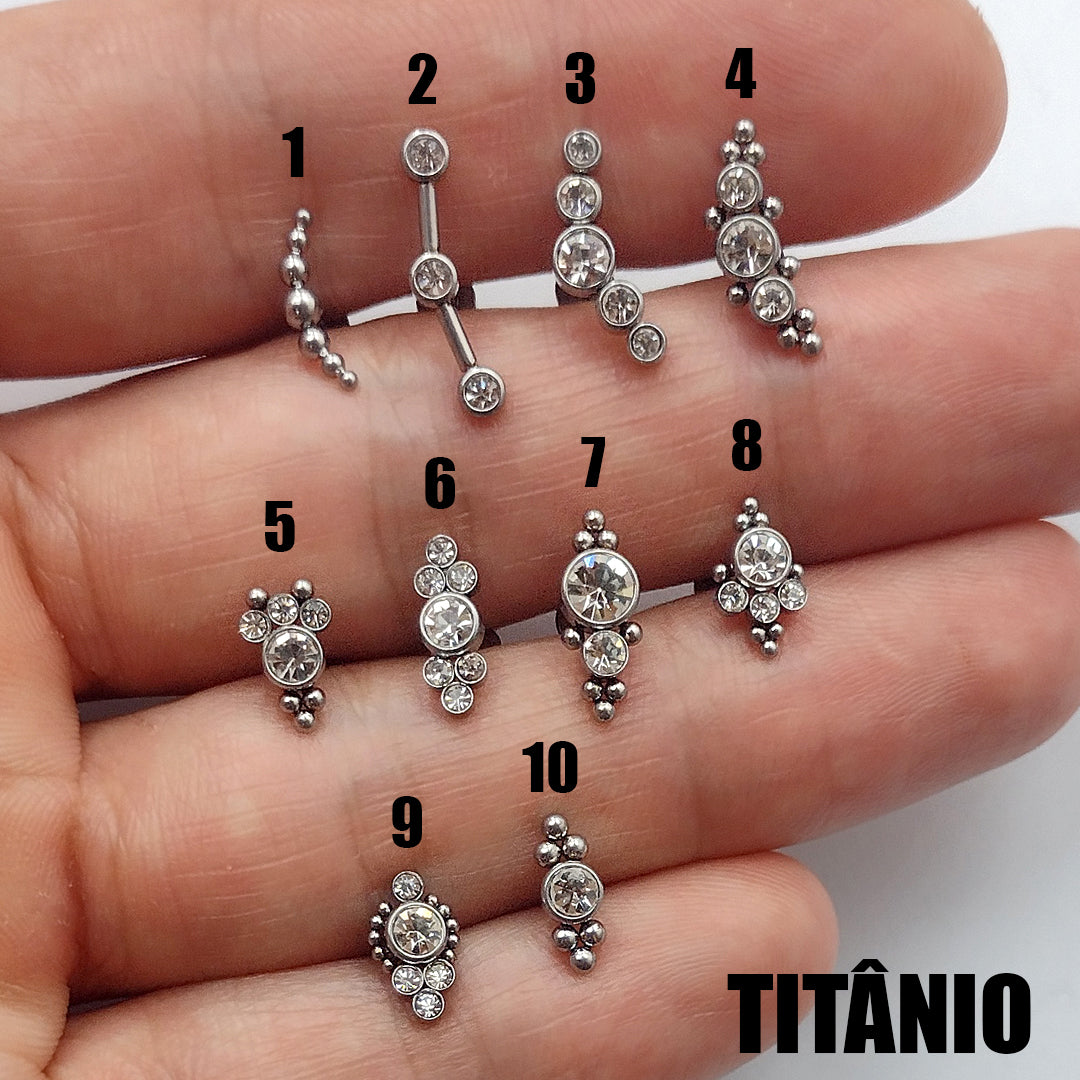 Piercing Orelha Nariz Tragus Labret Titânio