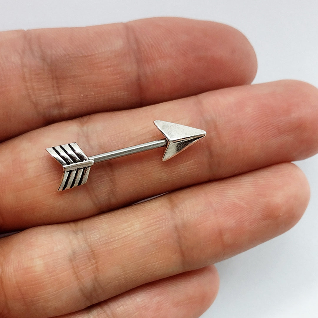 Piercing Mamilo Barbell Flecha Aço Cirúrgico