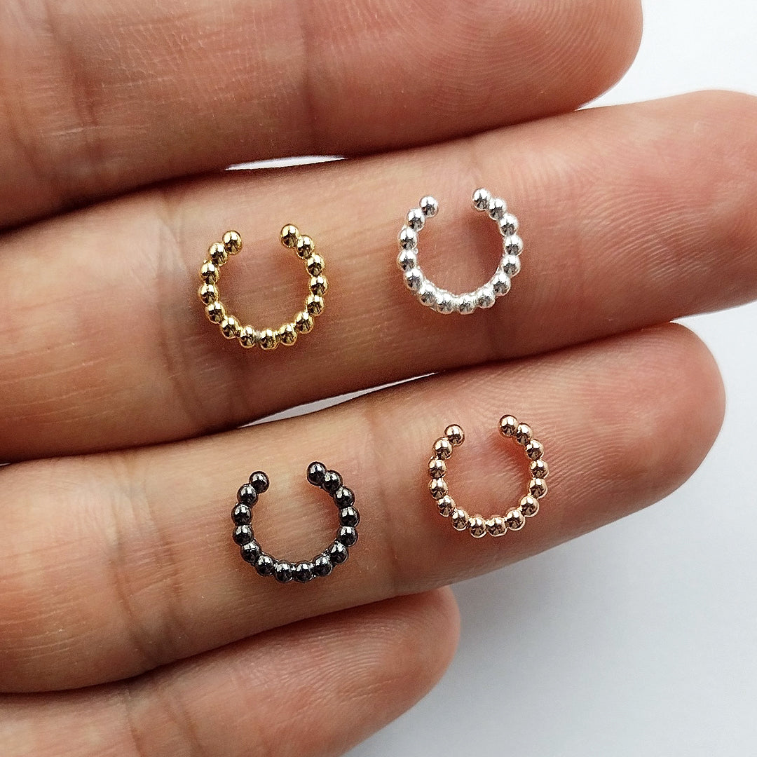 Piercing Septo Nariz Orelha Pressão Bolinhas