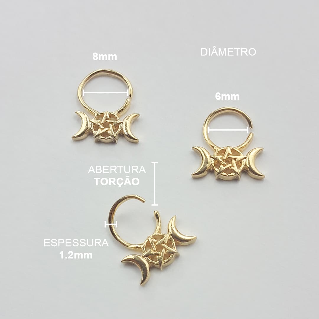 Piercing Septo Estrela Lua
