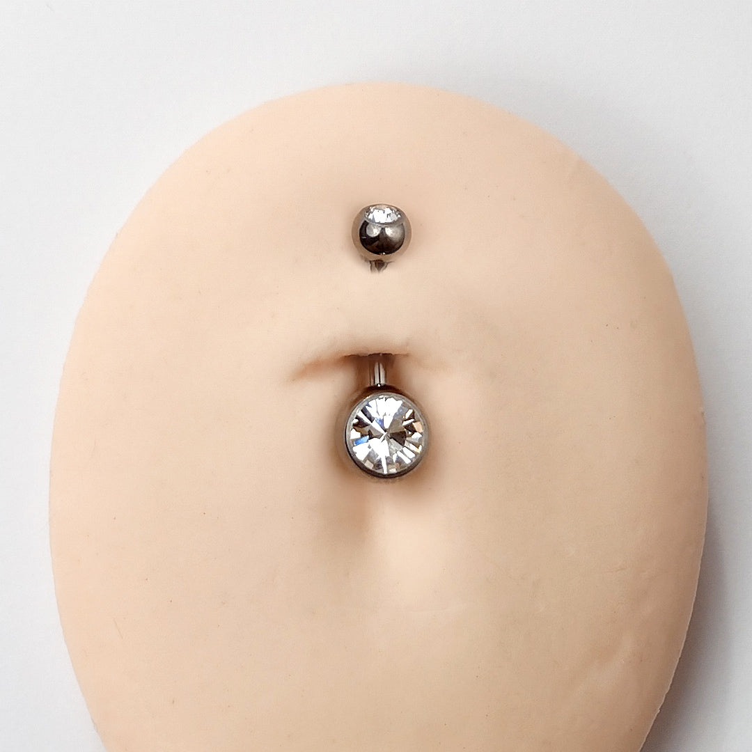 Piercing Umbigo Zirconia Titânio