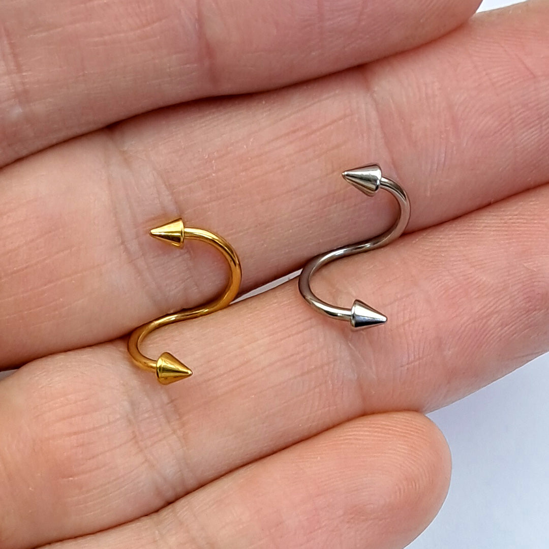Piercing Twister Spike Aço Cirúrgico