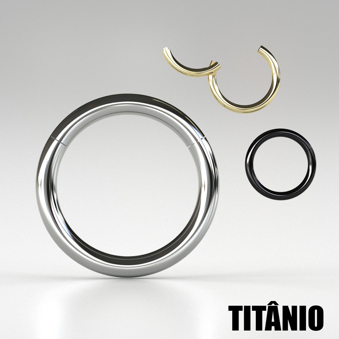 Piercing Argola Articulada Titânio