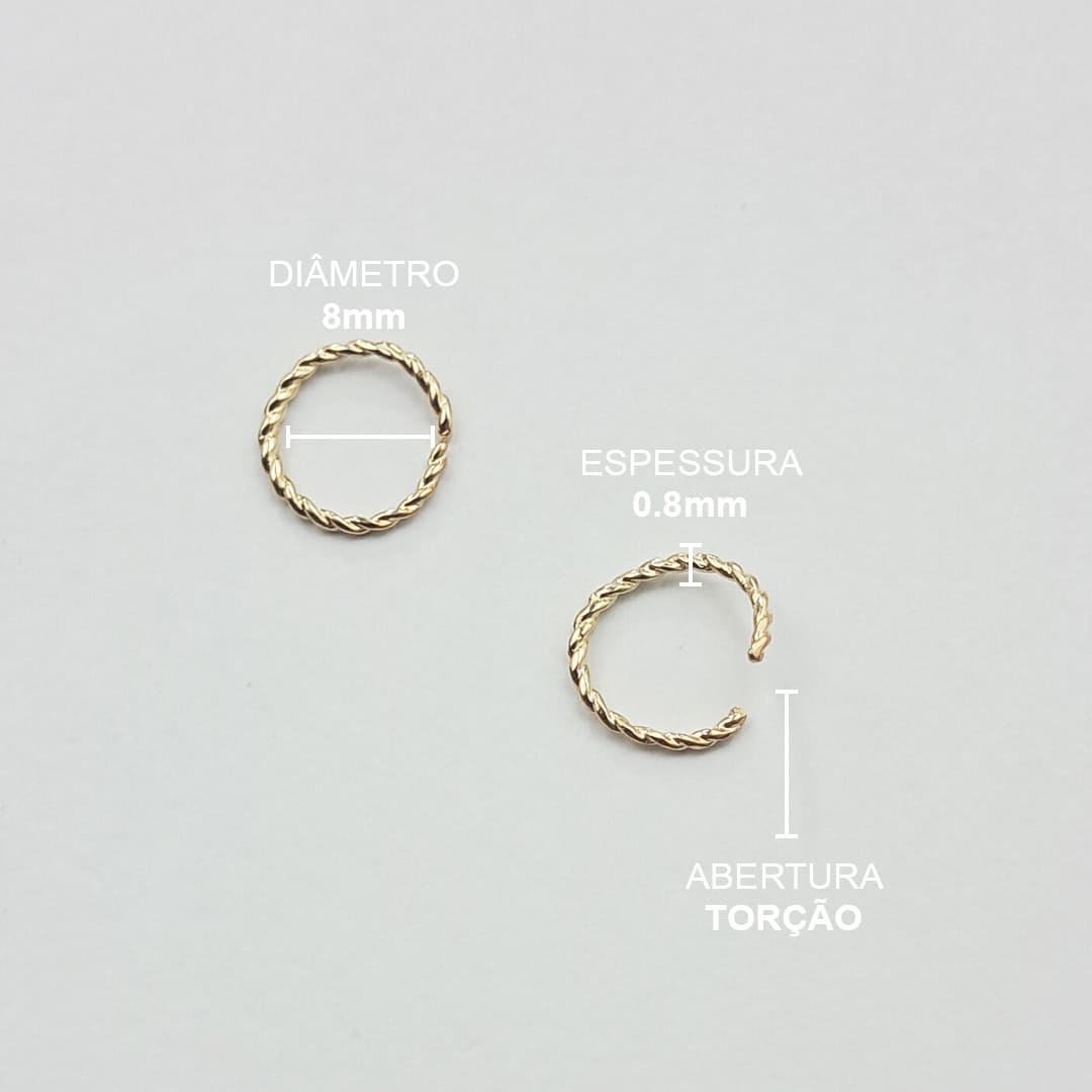 Piercing Argola Trançada Fininho