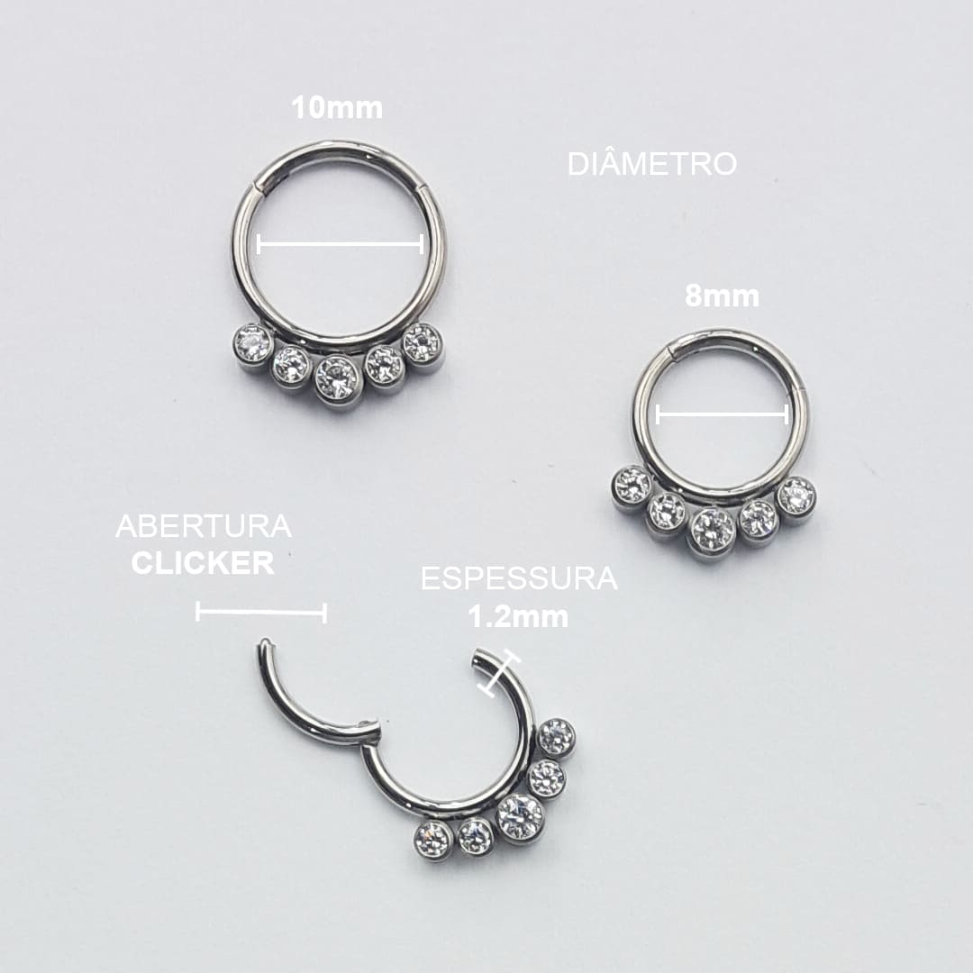 Piercing Segmentado Zircônia Titânio