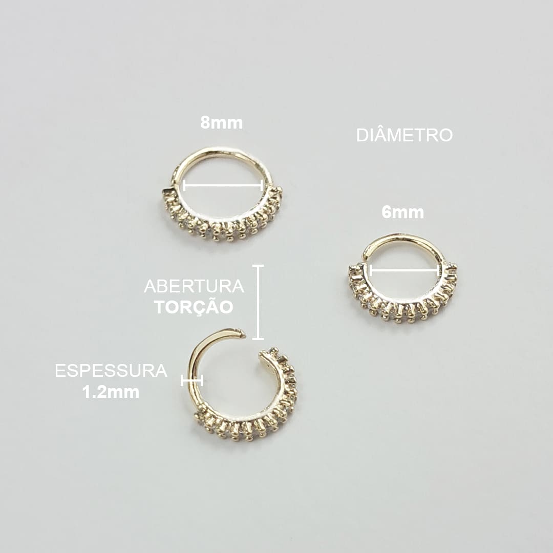 Piercing Nariz Orelha Zircônias