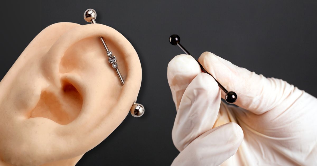 Piercing Transversal (Industrial): Como Evitar Complicações e Cicatrizar Sem Problemas