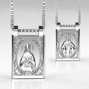 Escapulário Sagrado Coração Prata 925