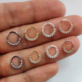 Piercing Septo Daith Zircônias Delicado