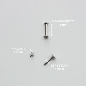 Piercing Orelha Nariz Tragus Labret Estrela Aço Cirúrgico