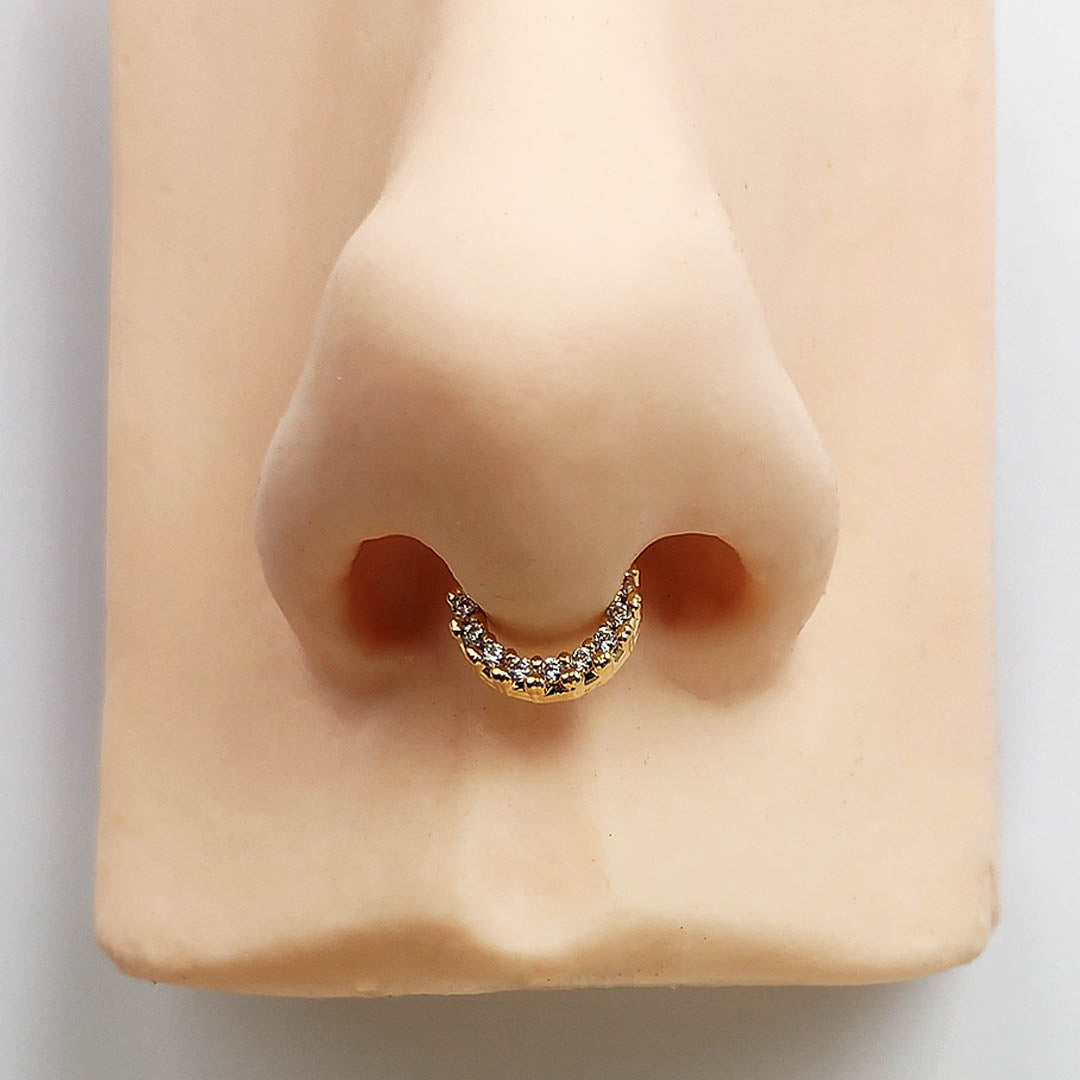 Piercing Septo Daith Zircônias Delicado