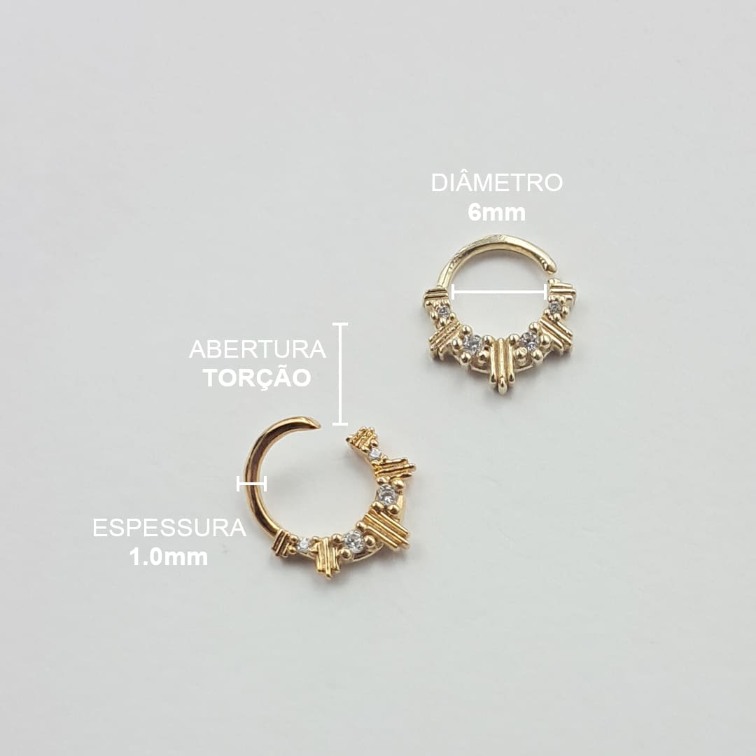 Piercing Septo Daith Zircônias