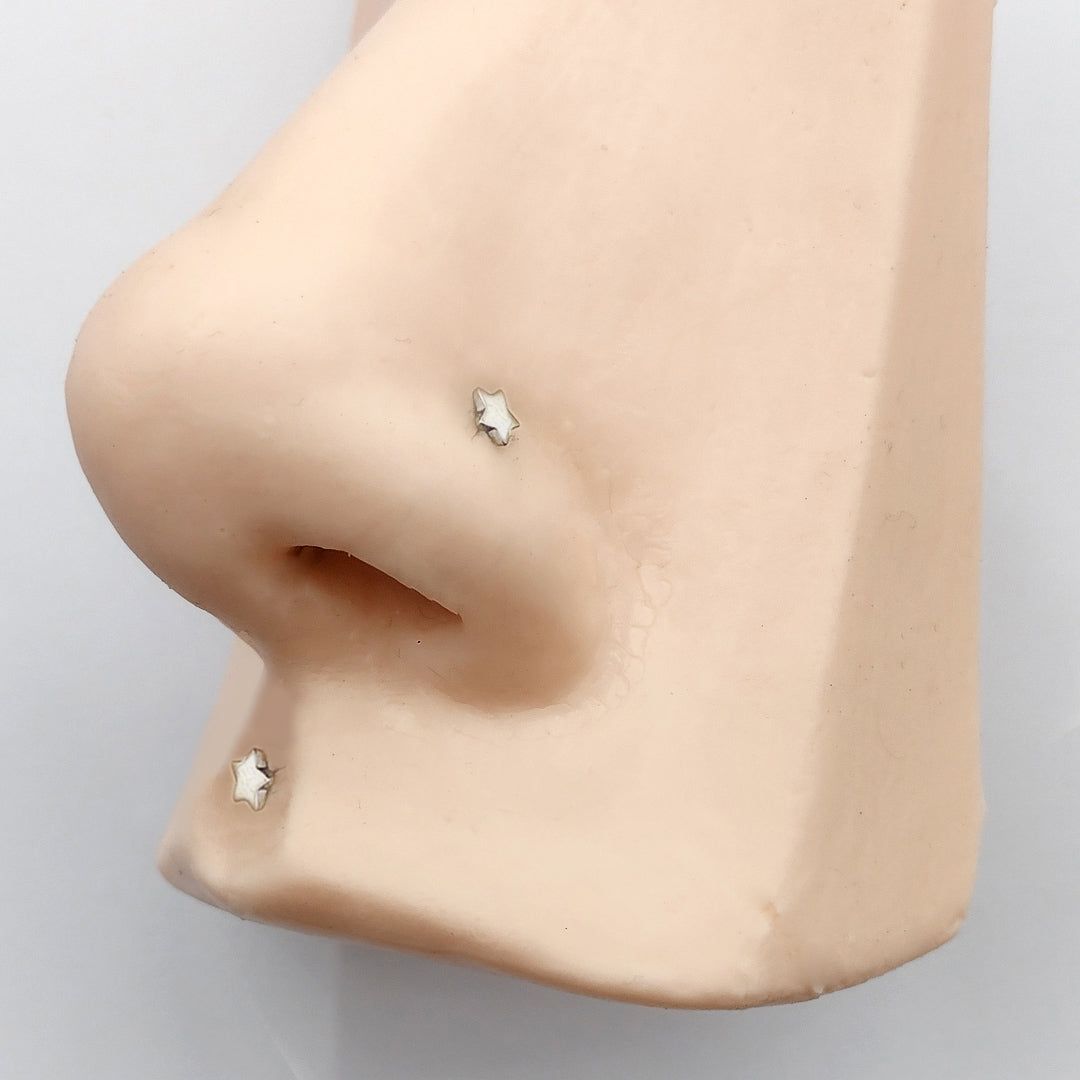 Piercing Orelha Nariz Tragus Labret Estrela Titânio